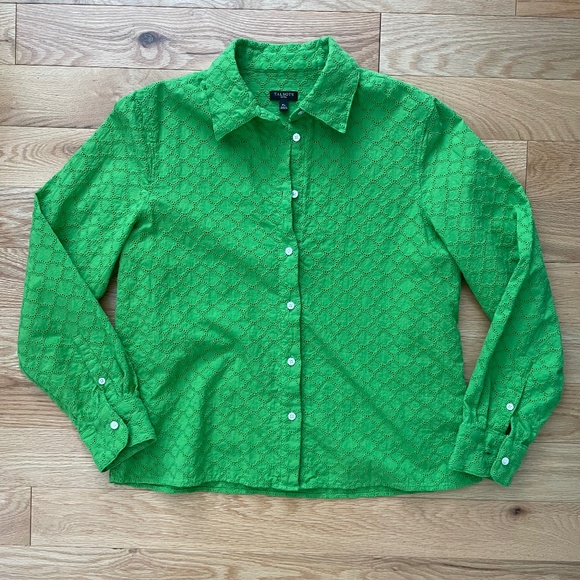 Talbots embroidered cotton button down shirt - Picture 1 of 3